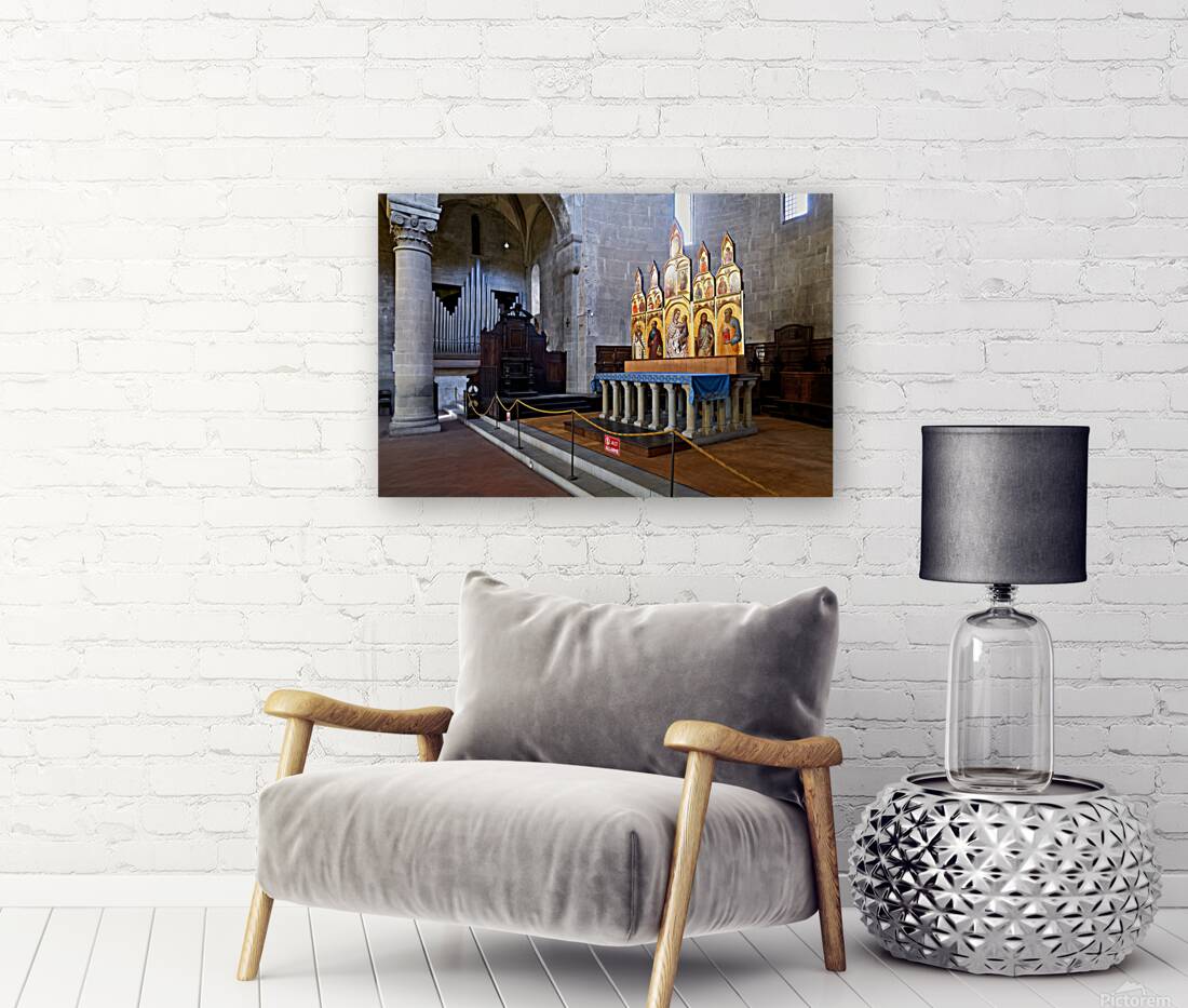 Visit the altar of Santa Maria della Pieve in Arezzo Tuscany Reproduction