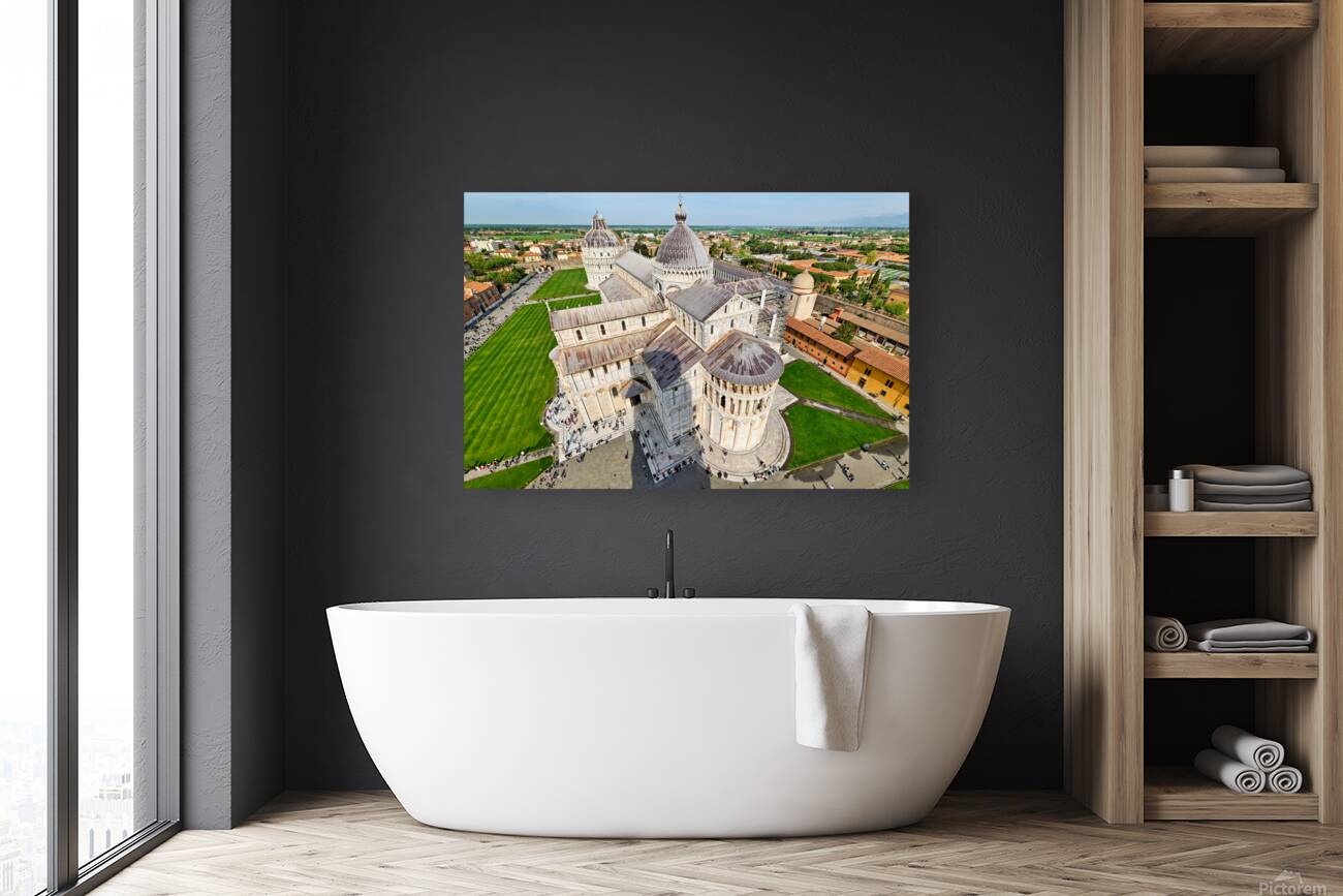 View of Piazza dei Miracoli in Pisa with the Leaning Tower Reproduction