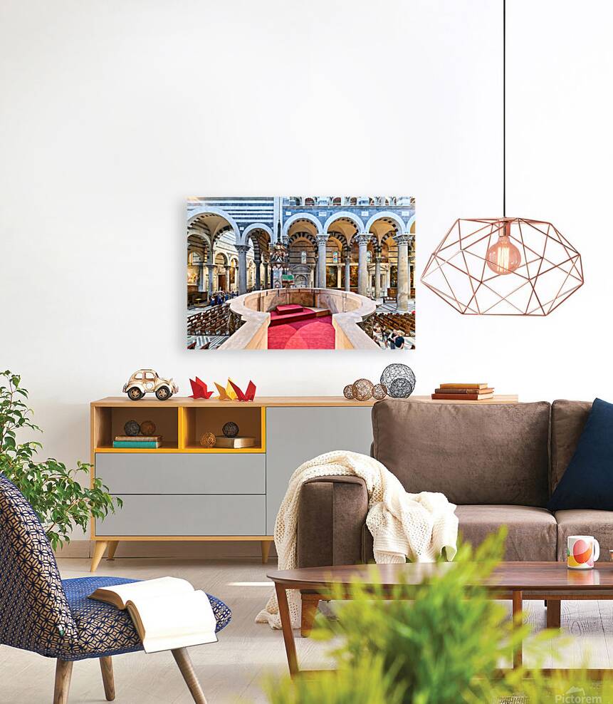 Pulpit by Giovanni Pisano inside Pisa Cathedral in Tuscany Reproduction