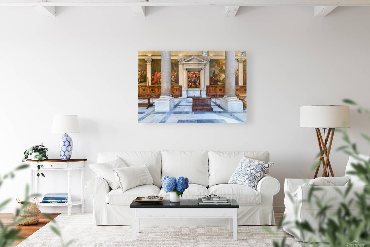 Interior view of the Cathedral in Pisa Tuscany Italy Reproduction