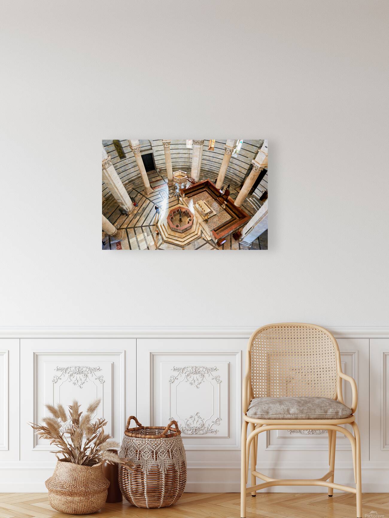 Explore the baptistery of st. john in pisa tuscany italy Reproduction