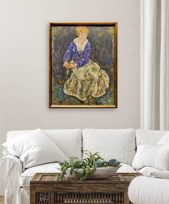 Egon Schiele - Portrait of the Artist’s wife Edith Schiele 1917-18 - Belvedere Museum Vienna Austria by Marco Brivio