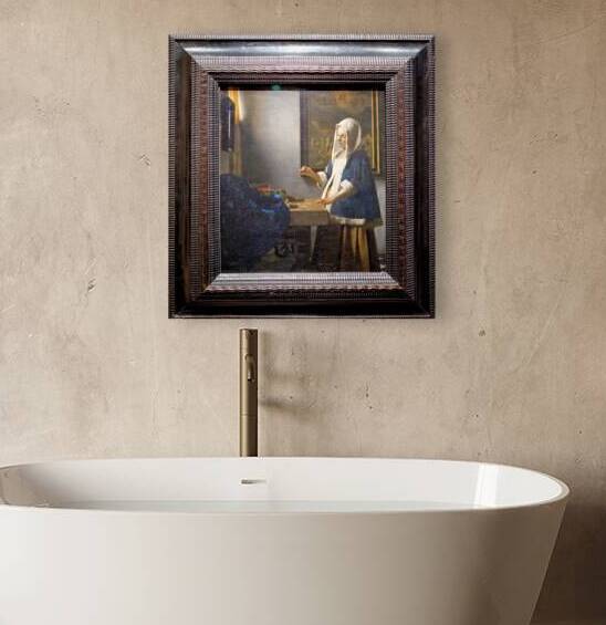 Johannes Vermeer - Woman holding a balance - 1664 by Marco Brivio