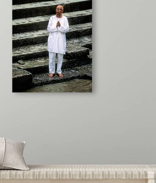 Nepal. Kathmandu. A pilgrim in Pashupatinath by Marco Brivio