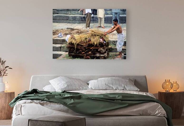 Nepal. Kathmandu. Cremation in Pashupatinath by Marco Brivio