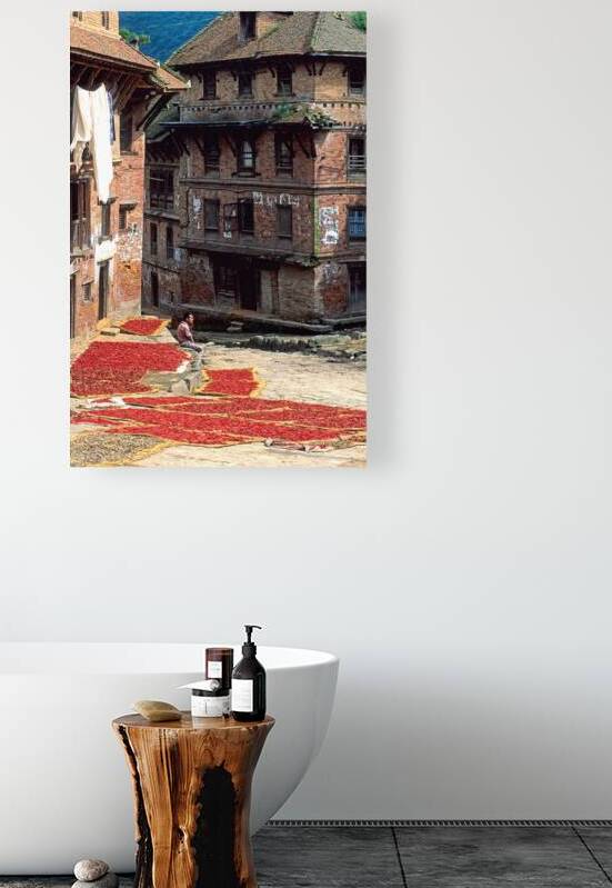 Nepal. Kathmandu. Dried red chili by Marco Brivio