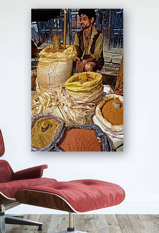 Nepal. Kathmandu. Selling spices by Marco Brivio