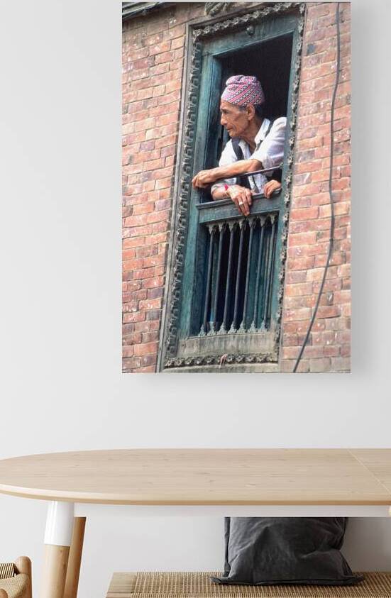 Nepal. Kathmandu. Man at a window by Marco Brivio
