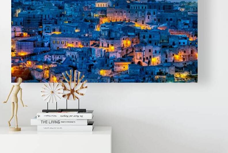 Matera Basilicata Italy. Cityscape. I sassi di Matera at sunset by Marco Brivio