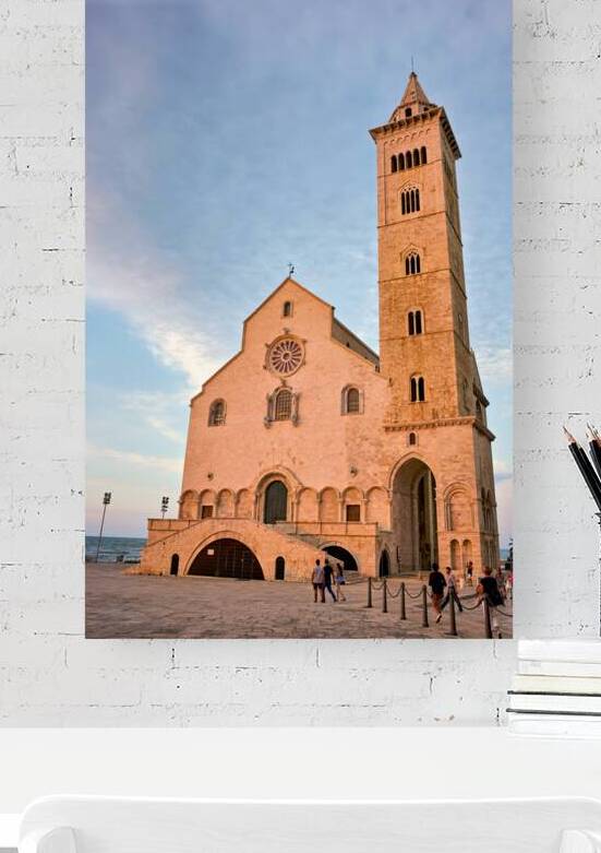 Apulia Puglia Italy. Trani. Basilica Cattedrale Beata Maria Vergine Assunta dedicated to Saint Nicholas at dusk by Marco Brivio