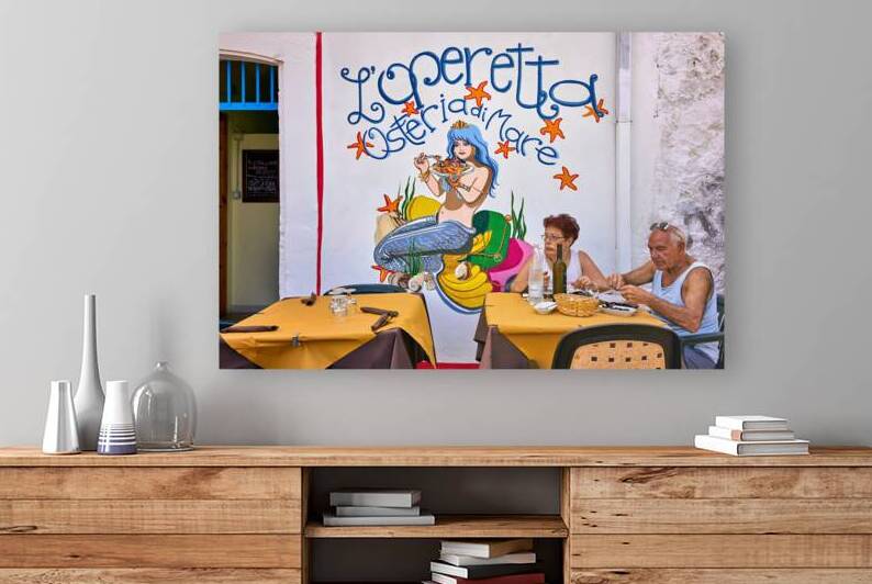 Apulia Puglia Italy. Rodi Garganico. Gargano. Typical trattoria fish restaurant by Marco Brivio