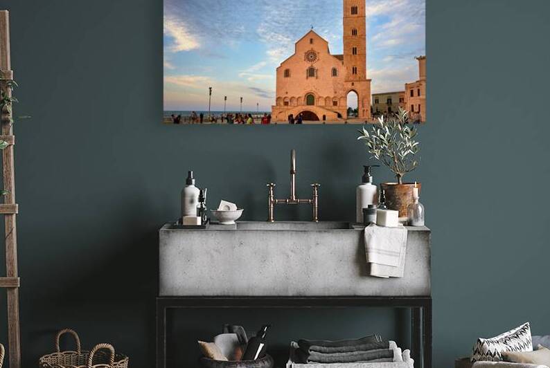 Apulia Puglia Italy. Trani. Basilica Cattedrale Beata Maria Vergine Assunta dedicated to Saint Nicholas at dusk by Marco Brivio