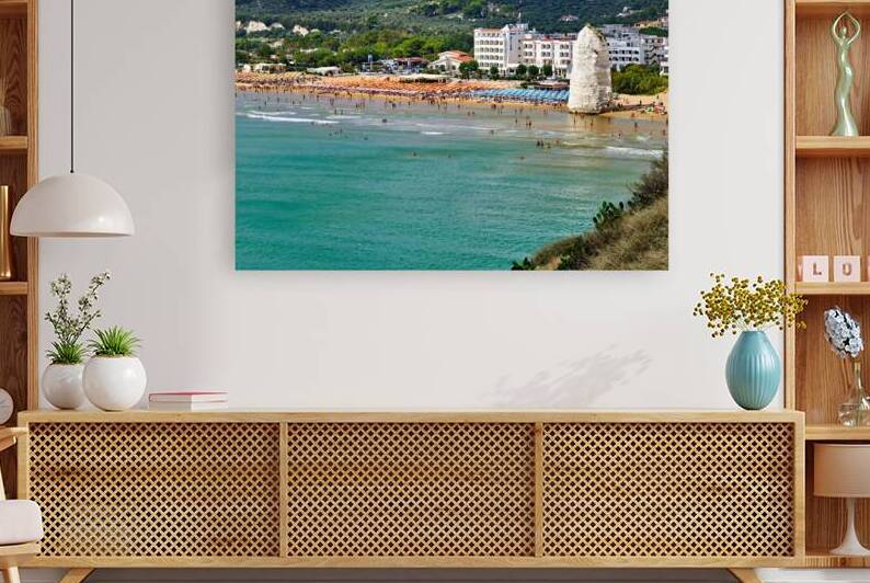 Vieste Gargano. Apulia Puglia Italy. Monolith Pizzomunno and beach by Marco Brivio