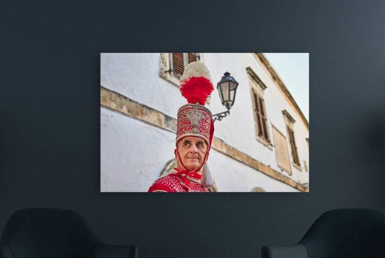 Apulia Puglia Italy. Ostuni. Festival of Saint Orontius. The cavalcata a procession of horses in the streets of the town by Marco Brivio