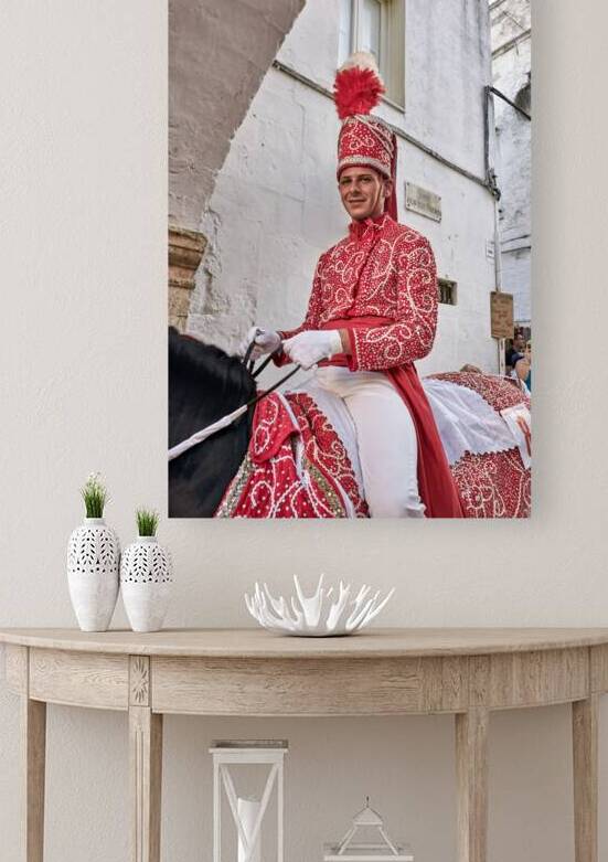 Apulia Puglia Italy. Ostuni. Festival of Saint Orontius. The cavalcata a procession of horses in the streets of the town by Marco Brivio