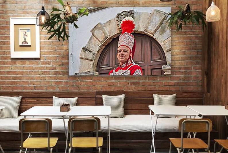Apulia Puglia Italy. Ostuni. Festival of Saint Orontius. The cavalcata a procession of horses in the streets of the town by Marco Brivio