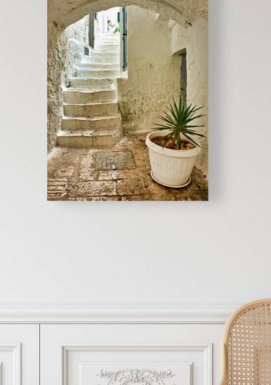 Apulia Puglia Italy. Ostuni. The white town. The narrow alleys of the old town by Marco Brivio