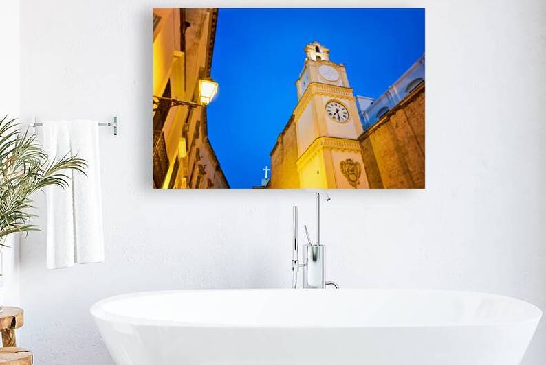 Salento. Apulia Puglia Italy. Gallipoli. The cathedral at night by Marco Brivio