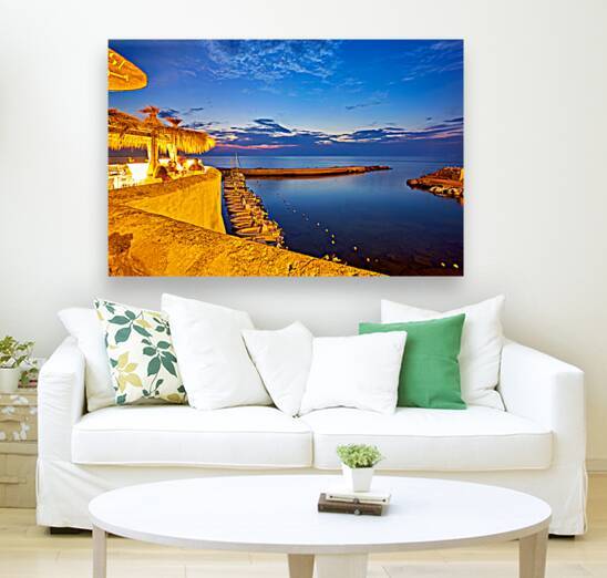 Salento. Apulia Puglia Italy. Gallipoli. Aperitif on the waterfront at sunset. by Marco Brivio