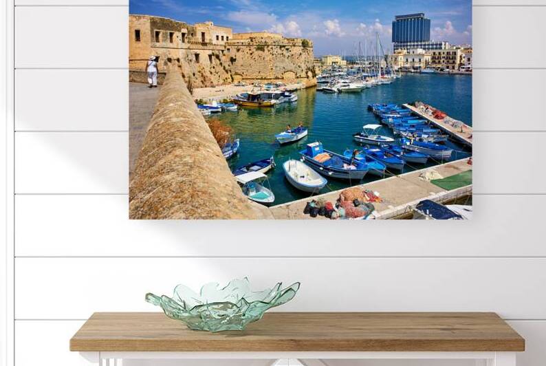 Salento. Apulia Puglia Italy. Gallipoli. The harbor by Marco Brivio