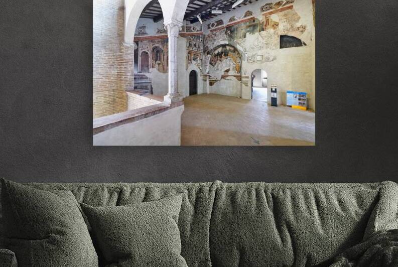 Foligno Umbria Italy. Frescoes at Trinci Palace Palazzo Trinci a patrician residence and museum. by Marco Brivio