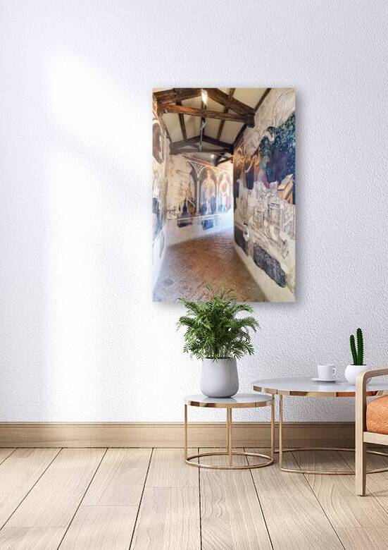 Foligno Umbria Italy. Frescoes at Trinci Palace Palazzo Trinci a patrician residence and museum. by Marco Brivio