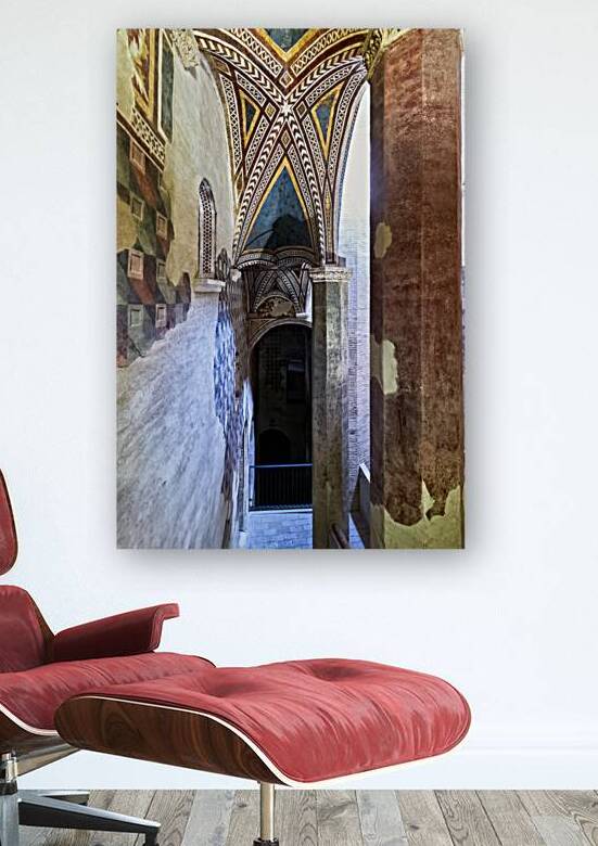 Foligno Umbria Italy. Frescoes at Trinci Palace Palazzo Trinci a patrician residence and museum. by Marco Brivio