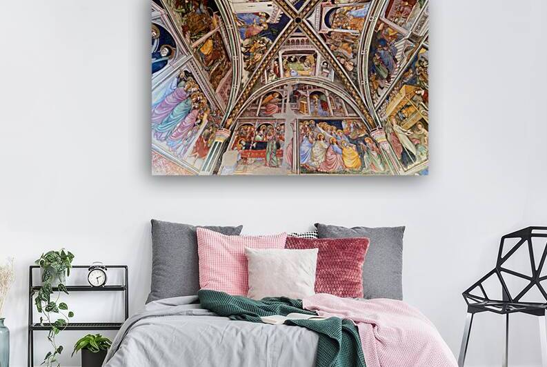 Foligno Umbria Italy. Frescoes at Trinci Palace Palazzo Trinci a patrician residence and museum. by Marco Brivio