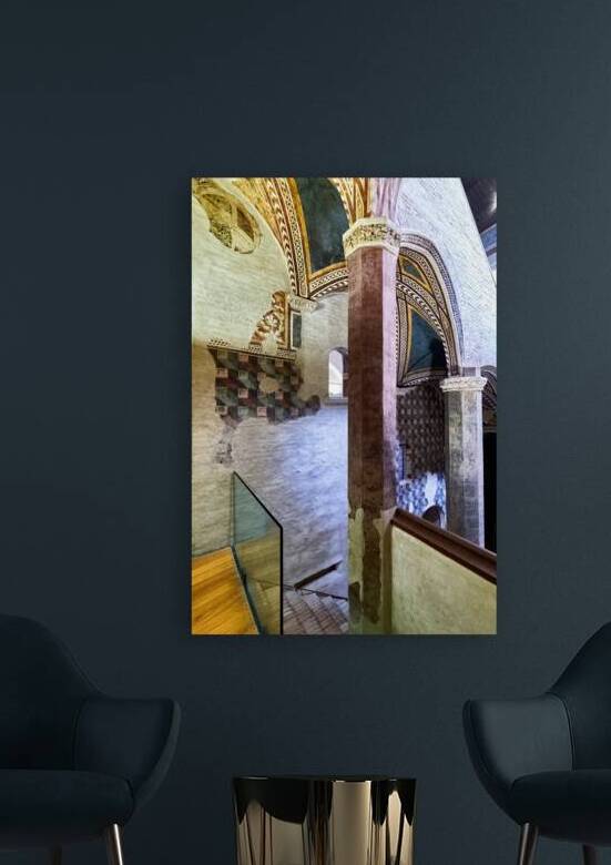 Foligno Umbria Italy. Frescoes at Trinci Palace Palazzo Trinci a patrician residence and museum. by Marco Brivio