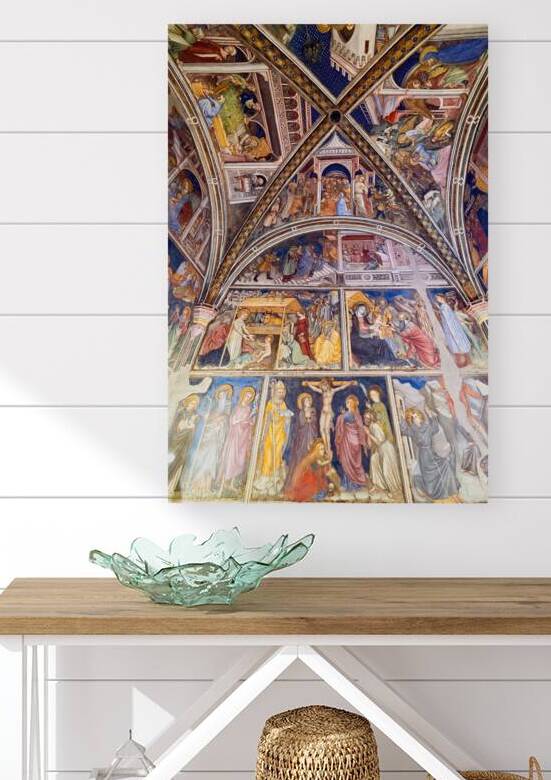 Foligno Umbria Italy. Frescoes at Trinci Palace Palazzo Trinci a patrician residence and museum. by Marco Brivio