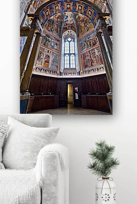 Montefalco Umbria Italy. San Francesco Church frescoed by Benozzo Gozzoli. The apse by Marco Brivio