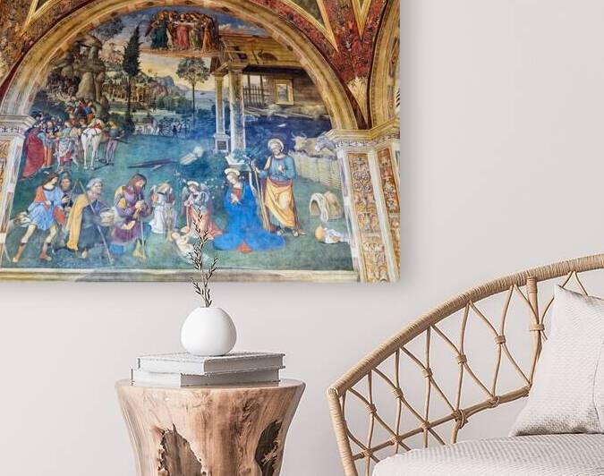 Spello Umbria Italy. Baglioni Chapel frescoed by Pinturicchio in Santa Maria Maggiore Church by Marco Brivio