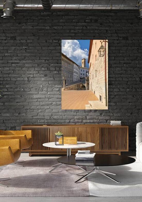 Spoleto Umbria Italy. Piazza del Duomo the theatre and Chiesa di SantEufemia by Marco Brivio