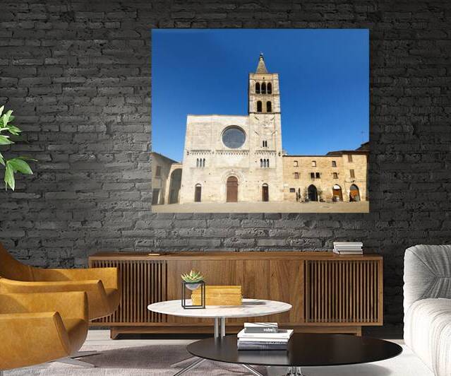 Bevagna Umbria Italy. San Michele Arcangelo church in San Silvestro square by Marco Brivio