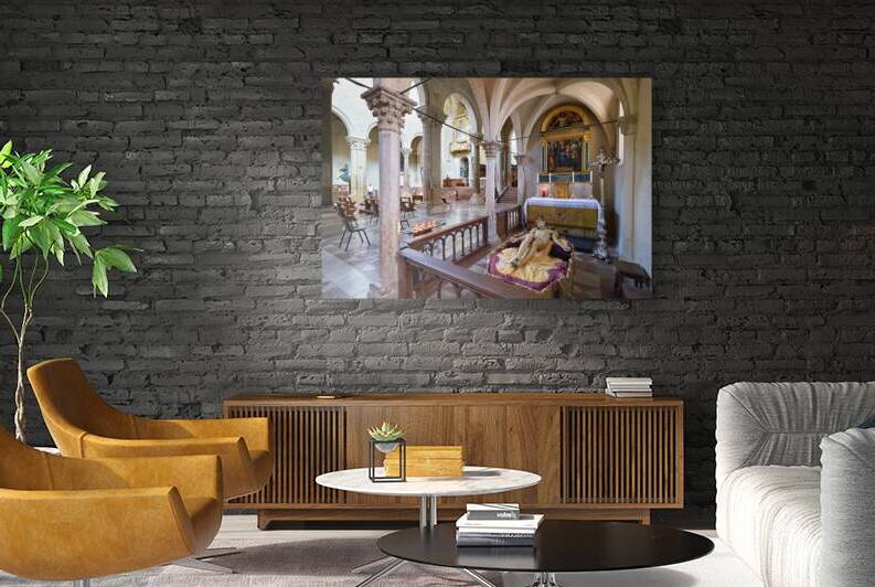 Todi Umbria Italy. Concattedrale della Santissima Annunziata. Cathedral. Statue of Christ by Marco Brivio