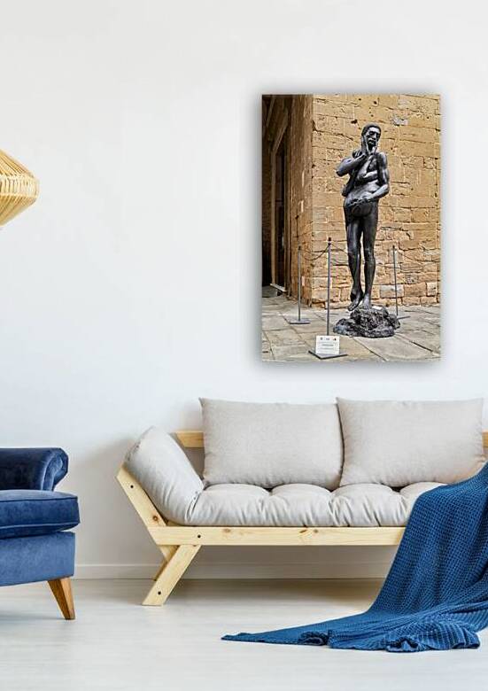 Città della Pieve Umbria Italy. Tentazione dAdamo Temptation of Adam statue by Wolfgang Alexander Kossuth 1995 by Marco Brivio