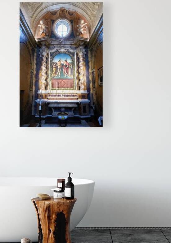 Città della Pieve Umbria Italy. The Cathedral of San Gervasio e Protasio. The Baptism of Christ by Perugino by Marco Brivio
