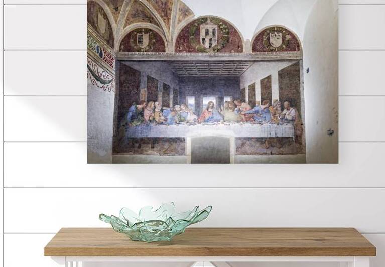 Milan Italy. The Last Supper by Leonardo da Vinci in Santa Maria delle Grazie Church by Marco Brivio