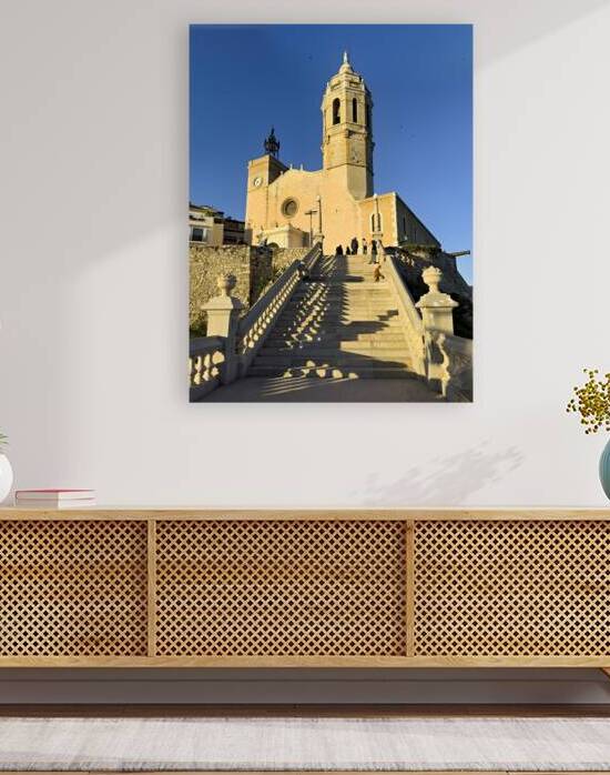Sitges Catalunya Spain. Church esglesia de Sant Bartomeu i Santa Tecla by Marco Brivio