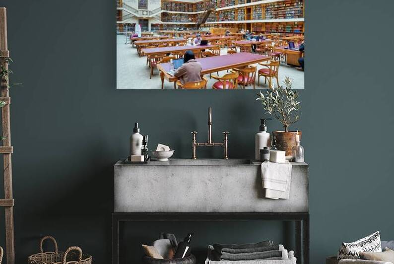 People study in the grand reading room of Mitchell Library in Sy by Marco Brivio