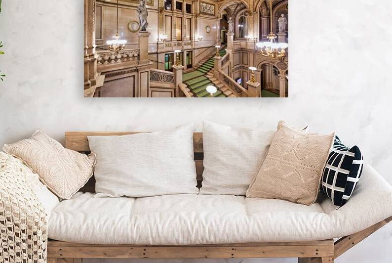 Vienna State Operas opulent grand staircase and hall. by Marco Brivio