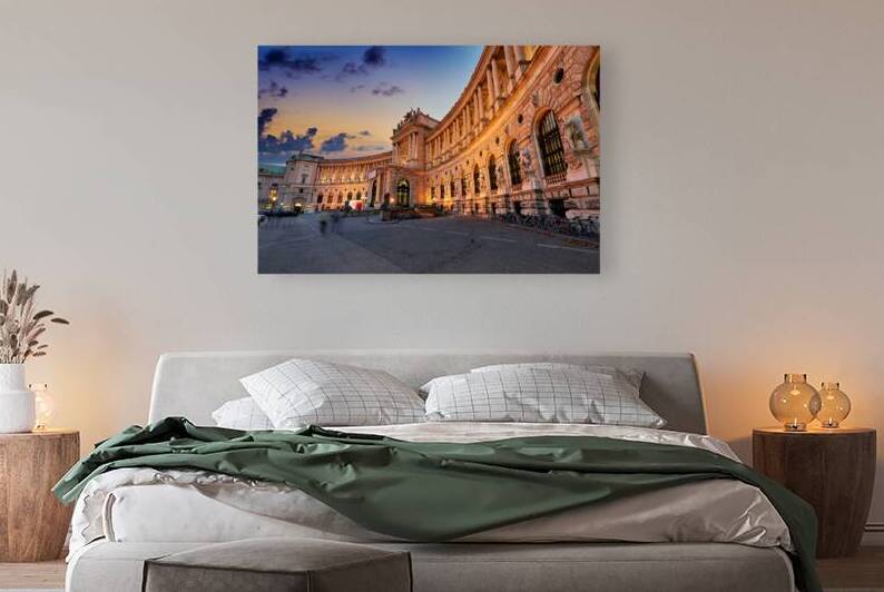 Hofburg Palace Vienna illuminated at dusk. by Marco Brivio