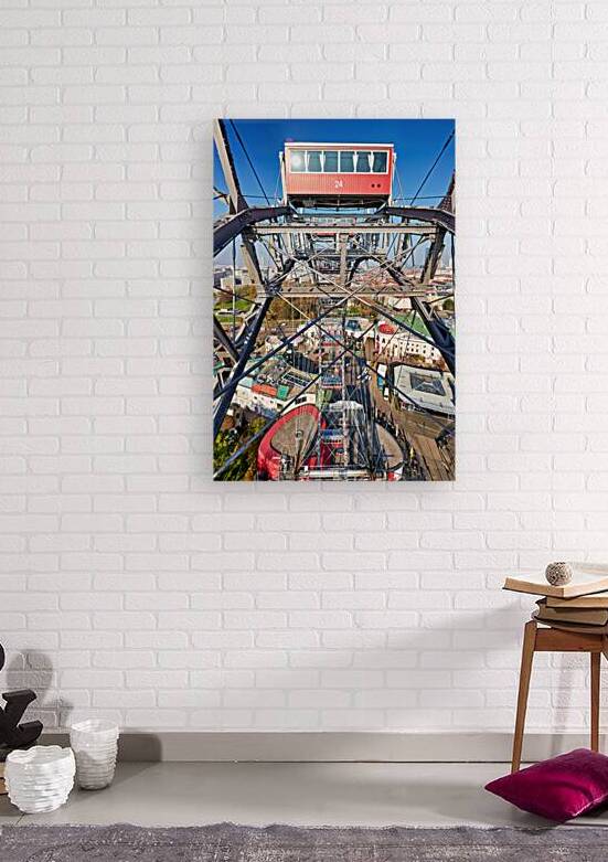 View from Viennas Giant Ferris Wheel over Prater amusement park by Marco Brivio