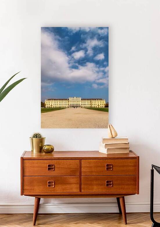 Schönbrunn Palace and gardens under a beautiful cloudy sky. by Marco Brivio