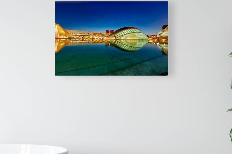 View of hemisferic at city of arts and sciences in valencia spai by Marco Brivio