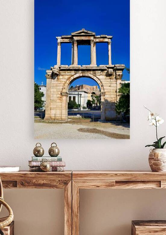 Hadrians Arch stands tall in Athens Greece under a clear sky by Marco Brivio