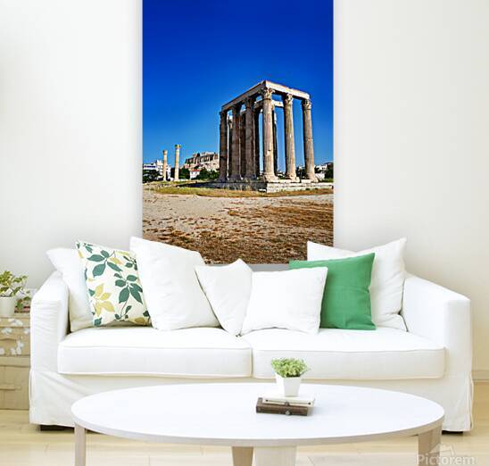 Temple of Olympian Zeus in Athens with Acropolis in background by Marco Brivio
