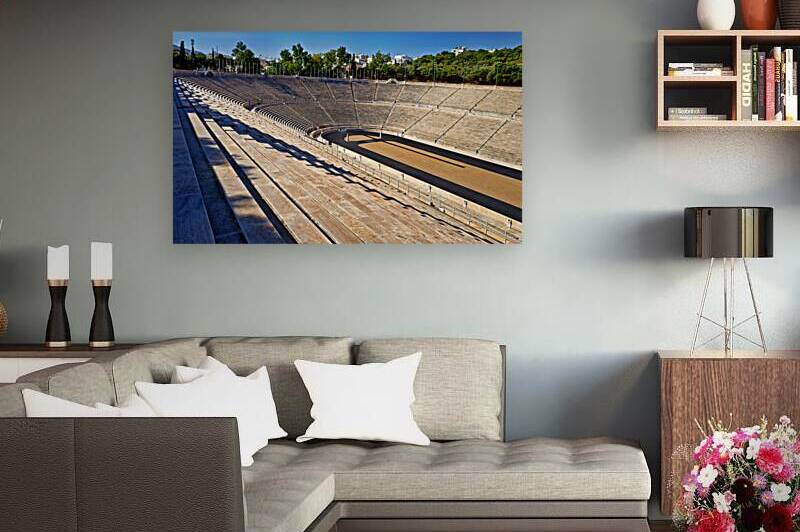 Panathenaic Stadium in Athens during a warm sunny day by Marco Brivio