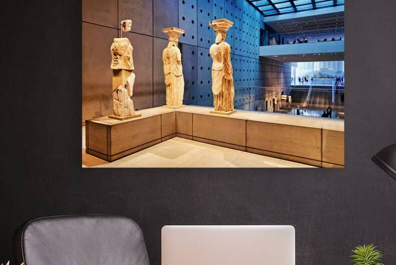 Caryatids on display at Acropolis Museum in Athens Greece by Marco Brivio