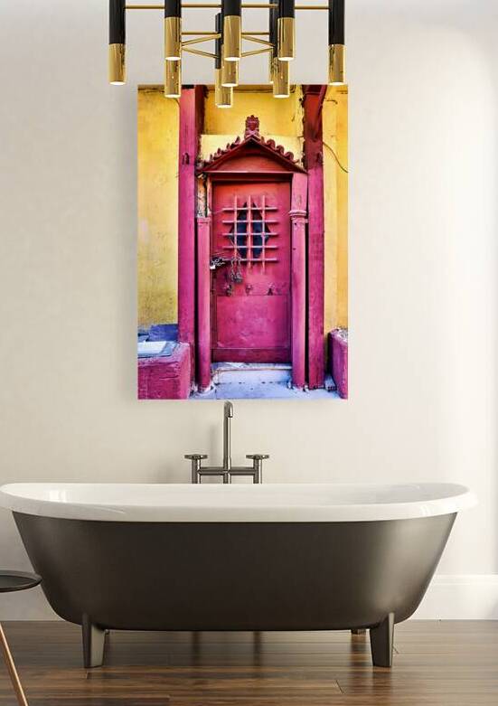 Old door in Anafiotika quarter of Athens Greece by Marco Brivio